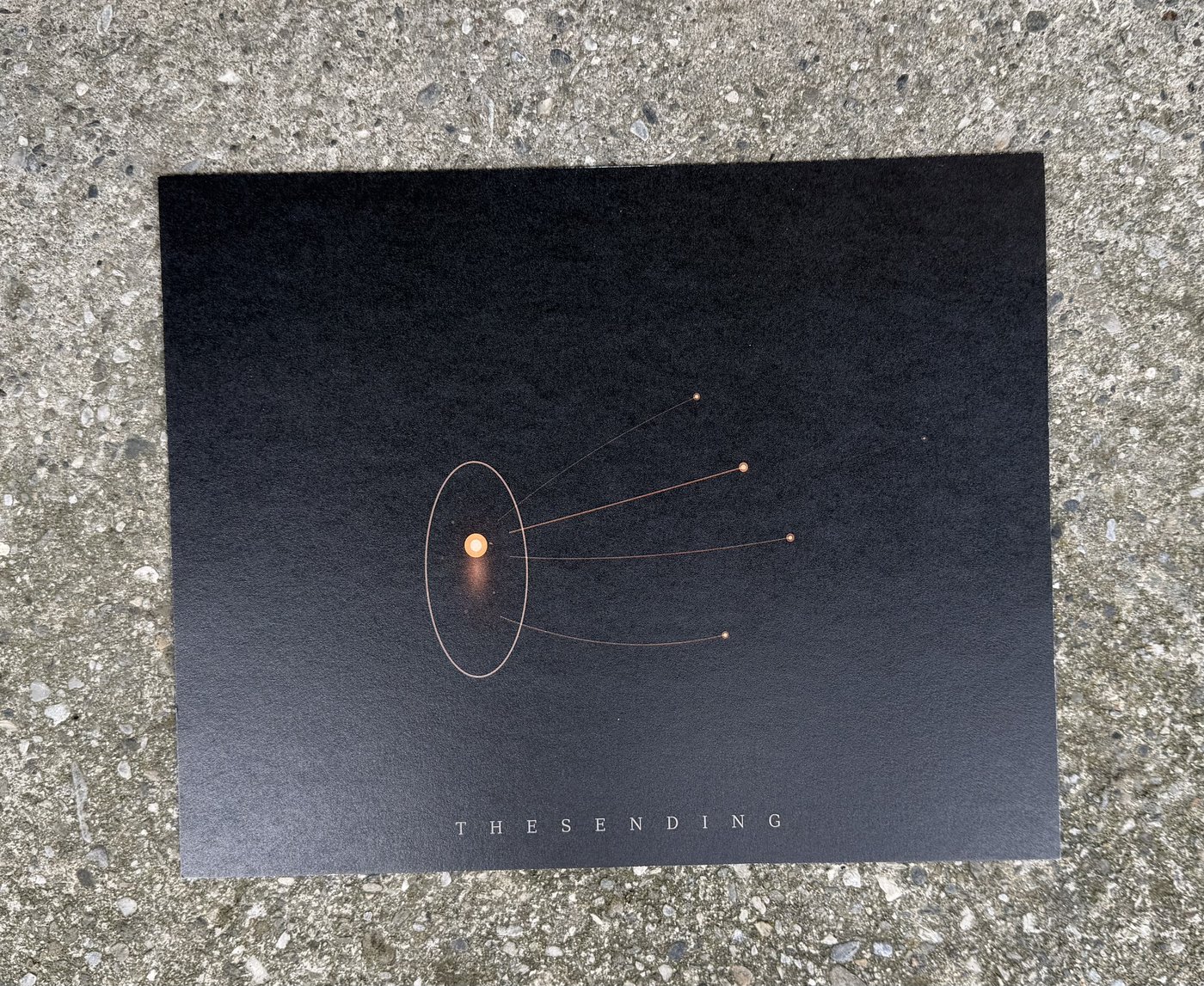 The Keeping — faint rooms and tiny warm dots, almost invisible
